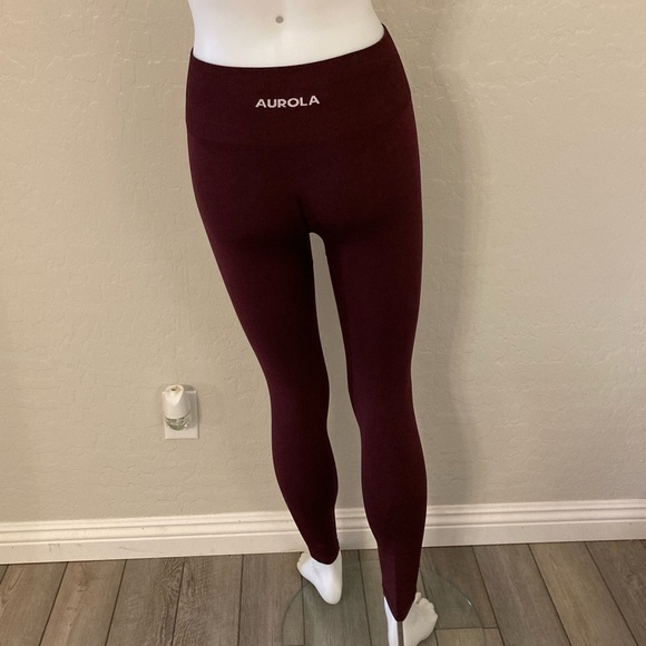AUROLA Pants - AUROLA Maroon Amplify High Waiated Leggings